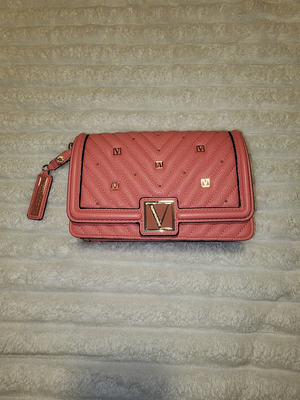 Quilted Pink Crossbody Bag